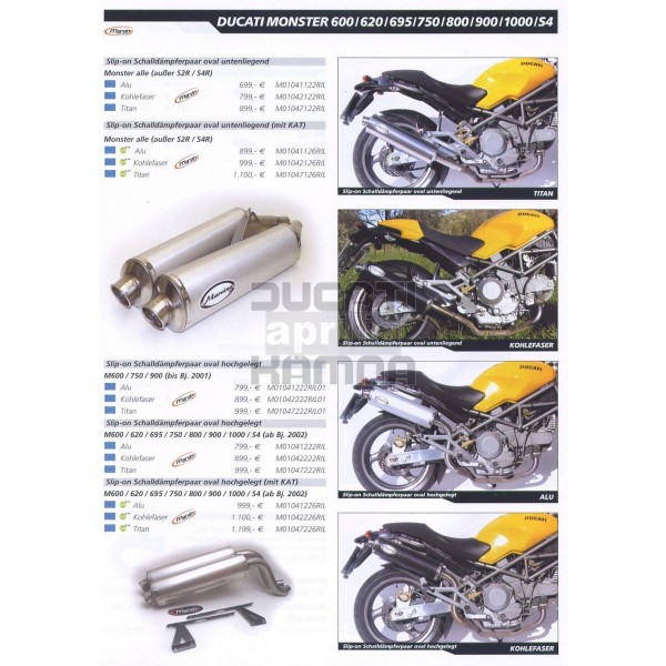 Marving for Monster 600 620 695 750 800 900 1000 S4 Ducati
